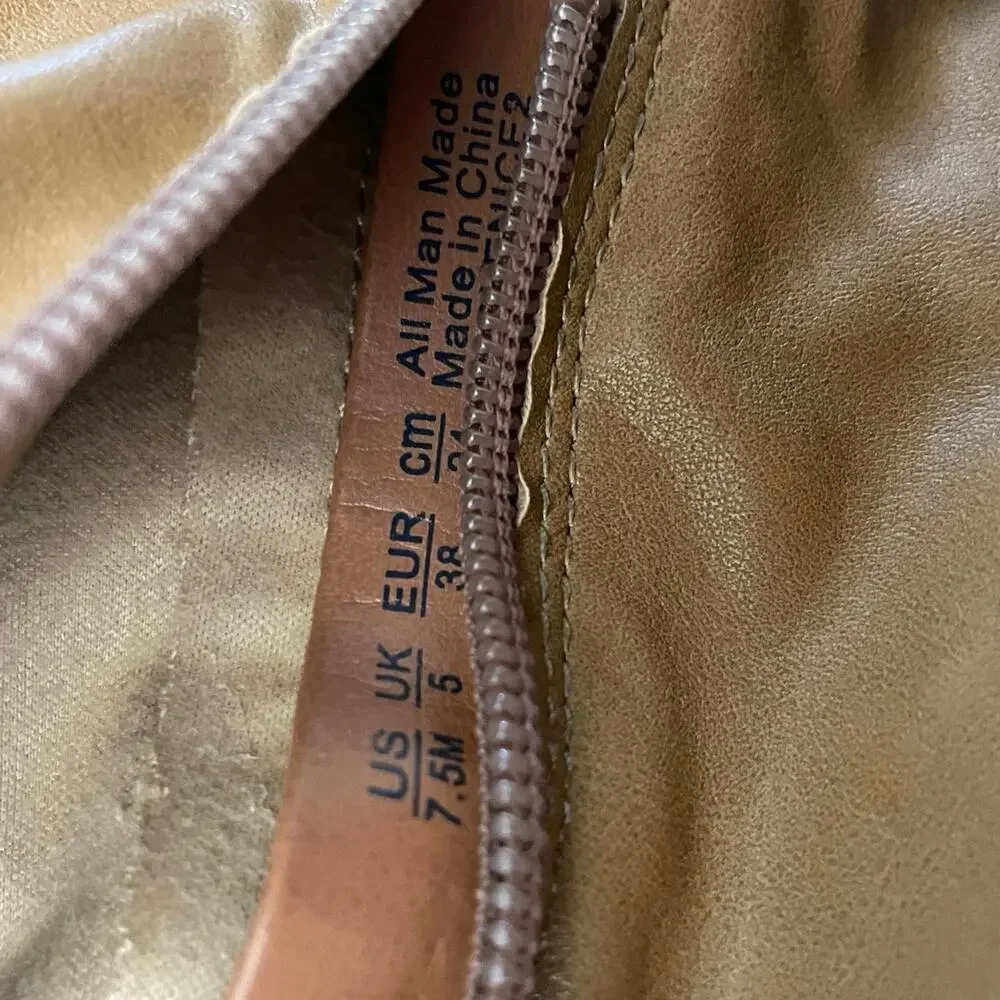 Franco Sarto L-Glenice 2 Knee High Women's Boot Camel Tan Size 7.5 Med, S75